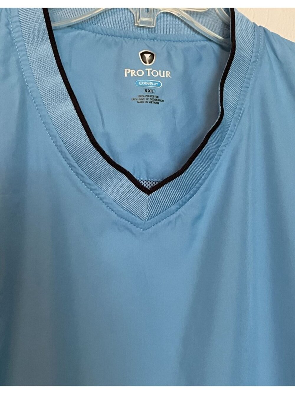 Pro Tour Pullover Jacket Mens XXL Soft Blue Windbreaker Golf CoolPlay - Picture 2 of 7